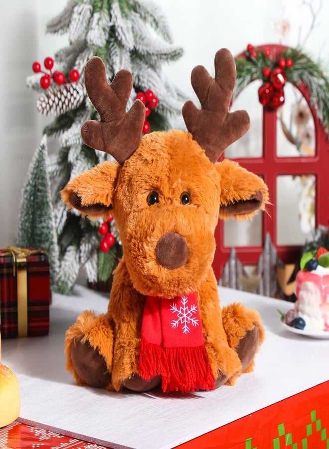 Suilung Christmas Stuffed Animal Cute Plush Moose Reindeer Stuffed Animal for Baby Boys Girls Home Bedroom Party Decoration - Image 4